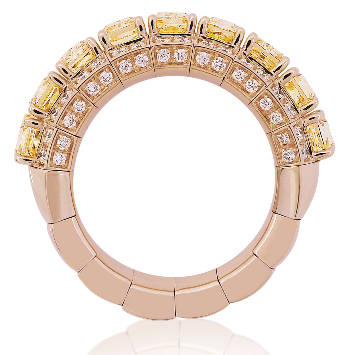 Picchiotti - Xpandable™ Fancy Yellow & White Diamond Ring in 18K Yellow Gold - Jackson Hole Jewelry Company