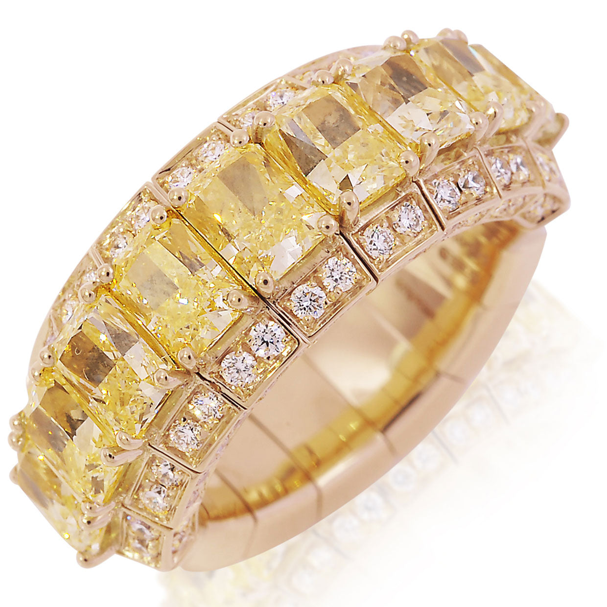 Picchiotti - Xpandable™ Fancy Yellow & White Diamond Ring in 18K Yellow Gold - Jackson Hole Jewelry Company