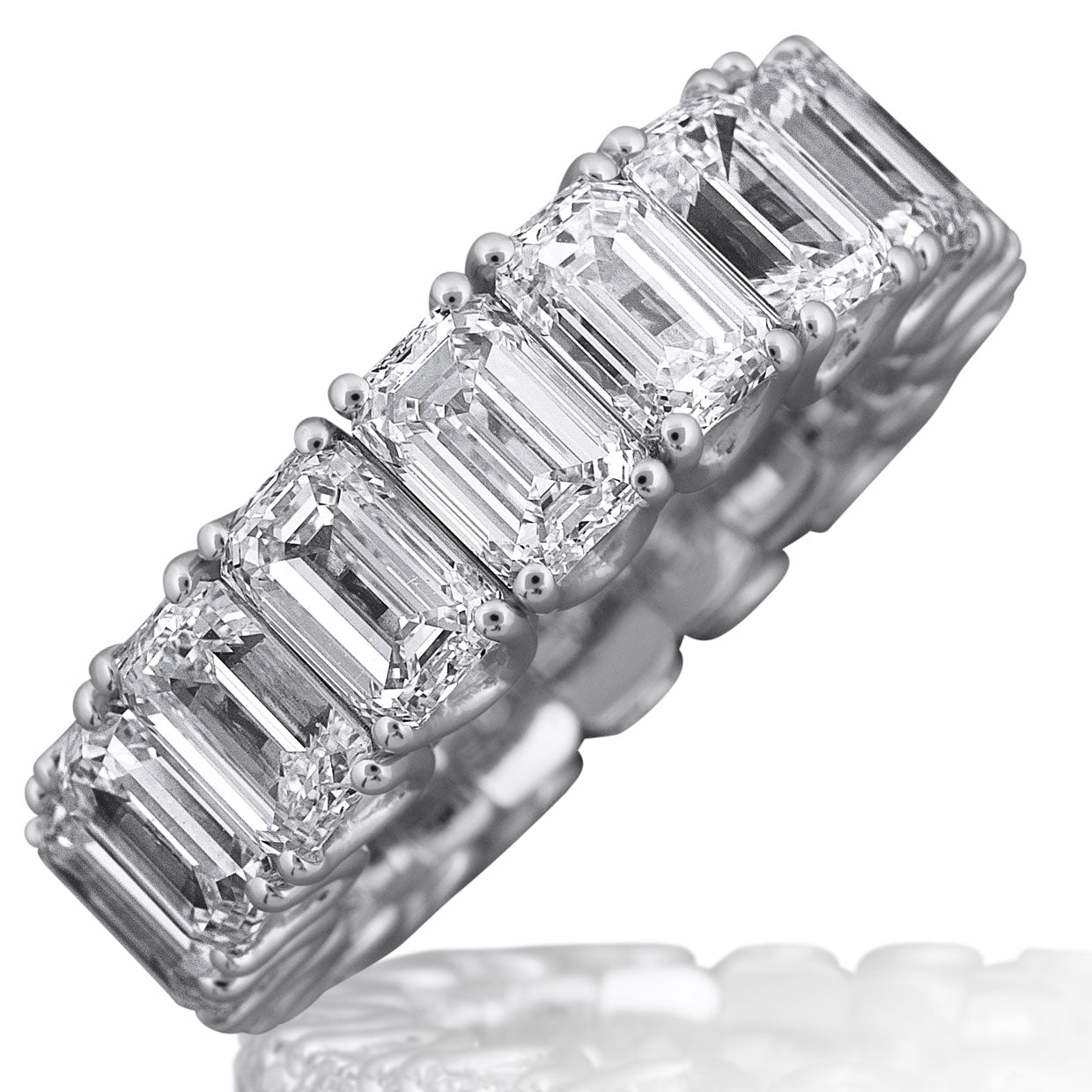 Picchiotti - Xpandable™ Emerald-Cut Diamond Eternity Band in 18K White Gold - Jackson Hole Jewelry Company
