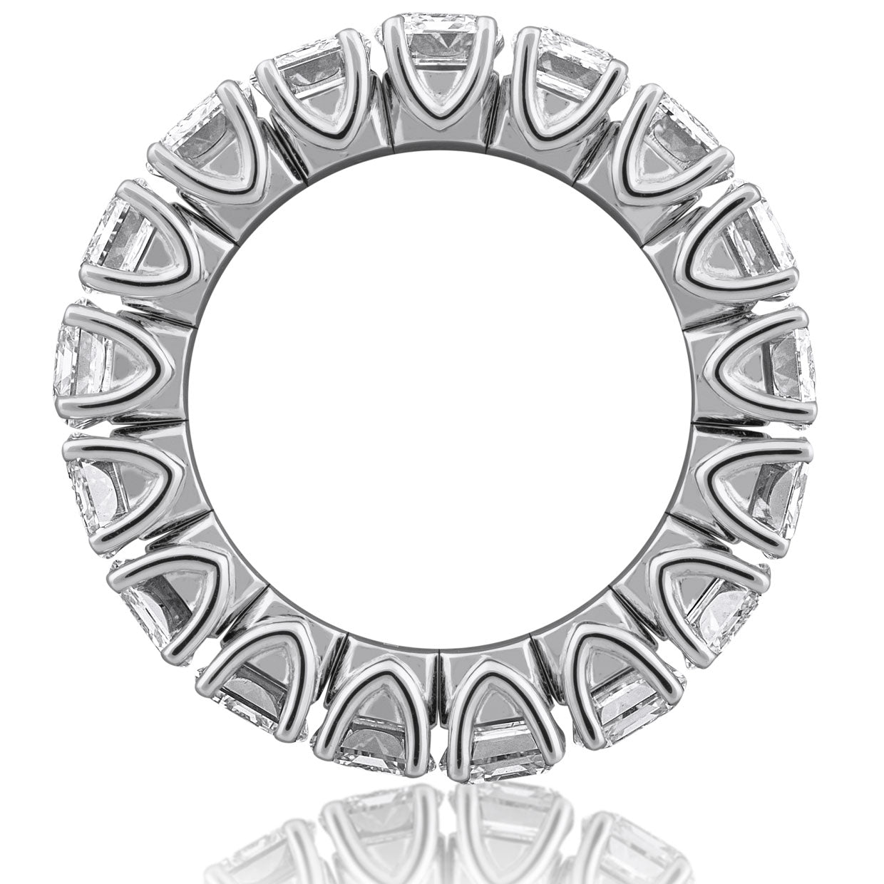 Picchiotti - Emerald-Cut Xpandable™ Diamond Eternity Ring in 18K White Gold - Jackson Hole Jewelry Company