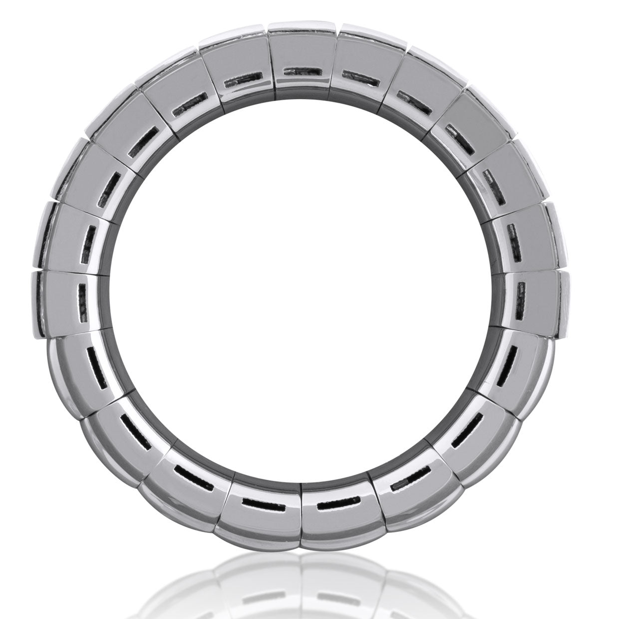 Picchiotti - Xpandable™ Baguette-Cut Diamond Half Way Eternity Ring in 18K White Gold - Jackson Hole Jewelry Company