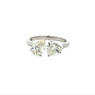 18K White Gold Pear & Heart Cut Diamond Ring – 2.06 Carats - Jackson Hole Jewelry Company