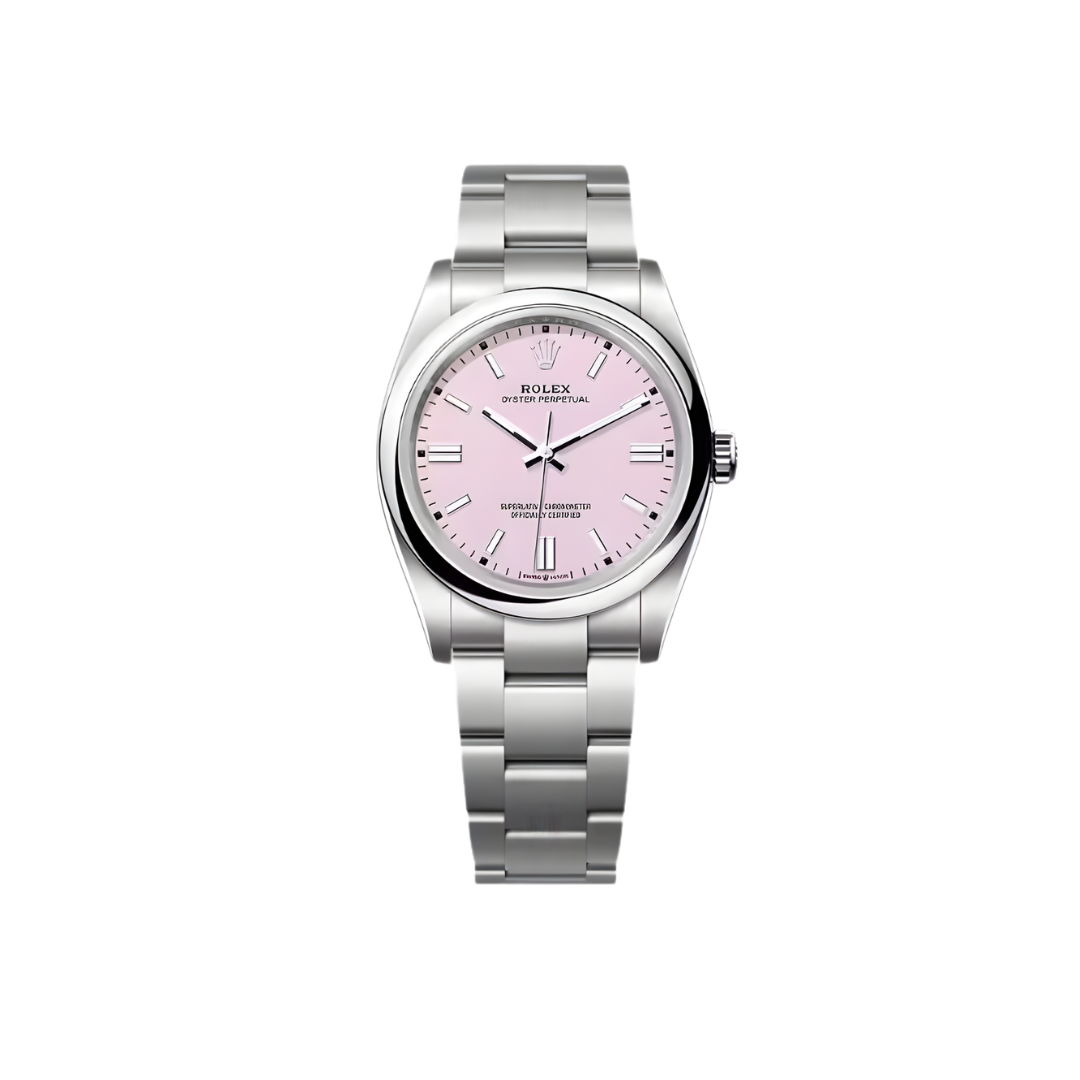 Rolex Oyster Perpetual 36mm Candy Pink Dial in Oystersteel - Jackson Hole Jewelry Company