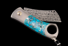 William Henry – “Kingman” Titanium Cigar Cutter with Turquoise & Damascus Blade - Jackson Hole Jewelry Company