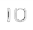 14K GOLD OBLONG POLISHED HOOP EARRINGS 10.60X12.40MM - Jackson Hole Jewelry Company