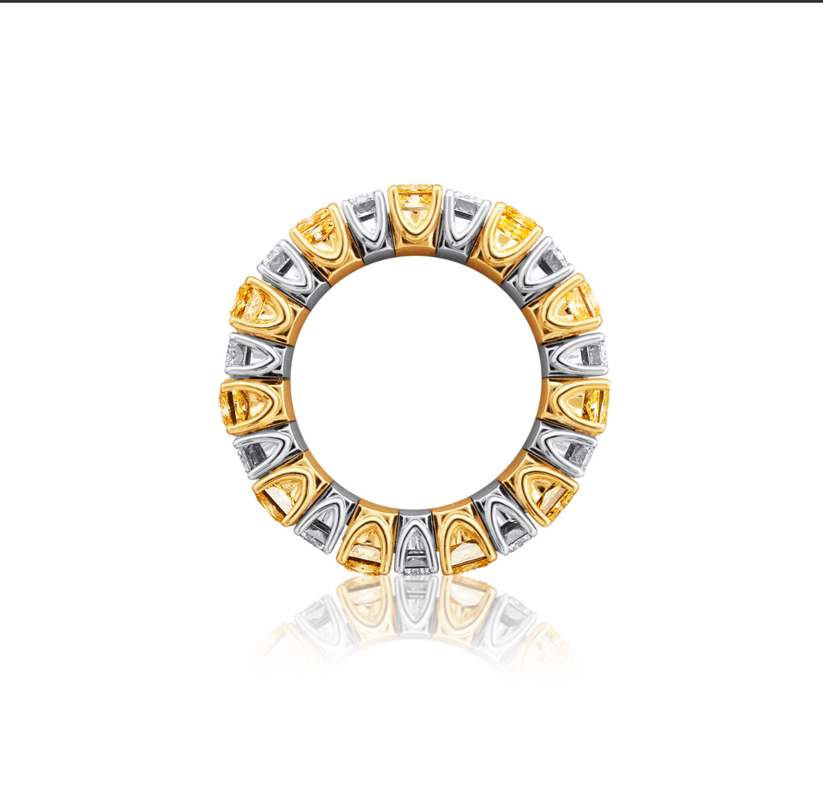 Picchiotti Xpandable™ Fancy Yellow and White Diamond Ring White and Yellow Gold 750 - Jackson Hole Jewelry Company