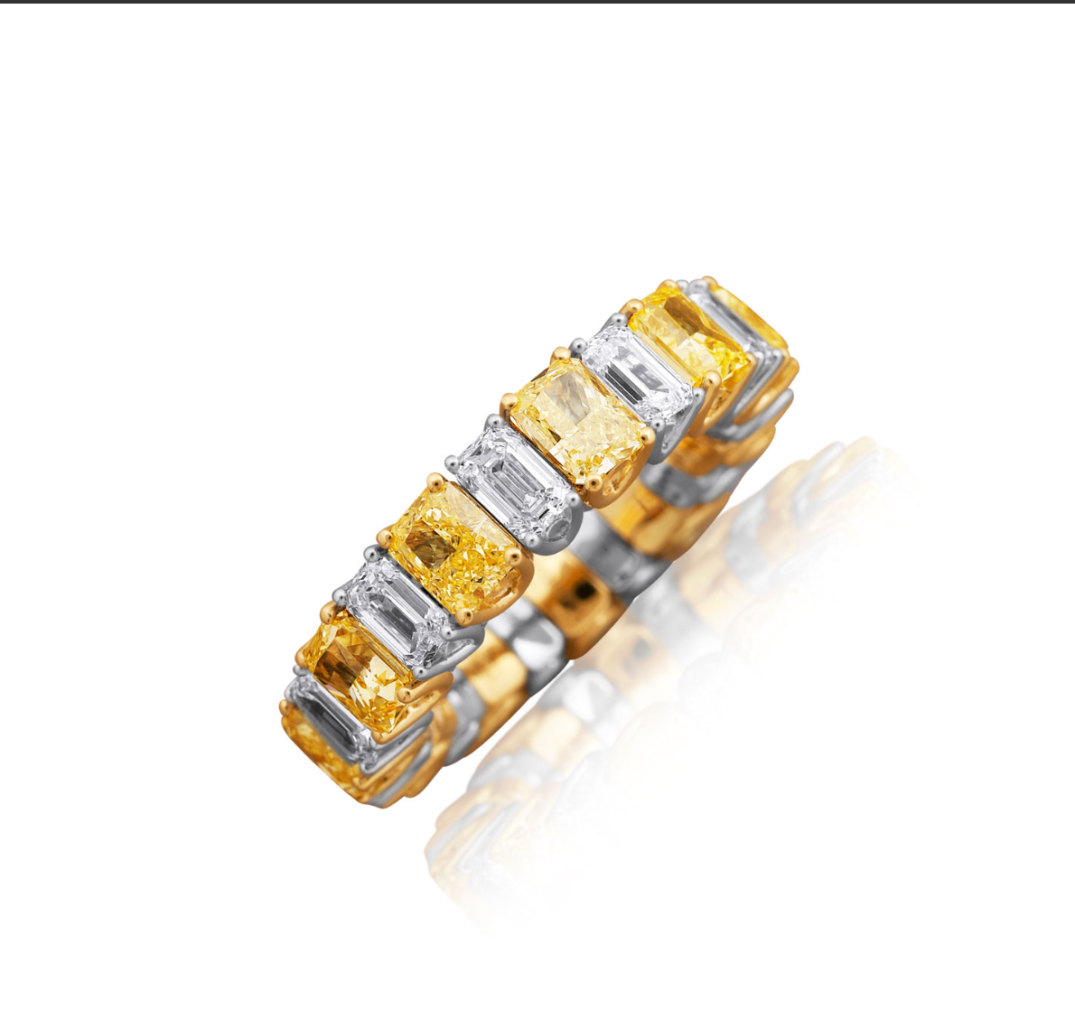 Picchiotti Xpandable™ Fancy Yellow and White Diamond Ring White and Yellow Gold 750 - Jackson Hole Jewelry Company