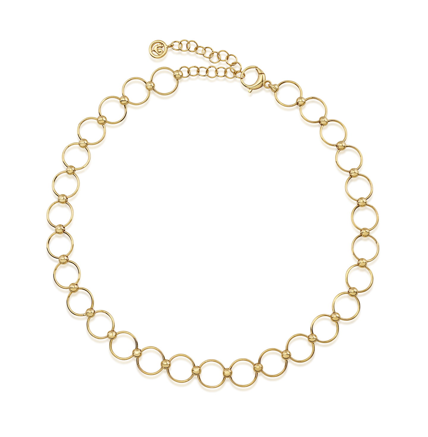 Chantecler – Round Mixed Links Chain Necklace in 18K Yellow Gold - Jackson Hole Jewelry Company