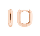 14K GOLD OBLONG POLISHED HOOP EARRINGS 10.60X12.40MM - Jackson Hole Jewelry Company