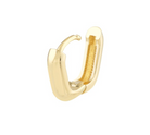 14K GOLD OBLONG POLISHED HOOP EARRINGS 10.60X12.40MM - Jackson Hole Jewelry Company