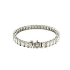 Platinum Emerald Cut Diamond Tennis Bracelet 26.29 CTW - Jackson Hole Jewelry Company
