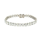 18K WHITE GOLD OVAL CUT TENNIS BRACELET WITH WHITE DIAMONDS - Jackson Hole Jewelry Company