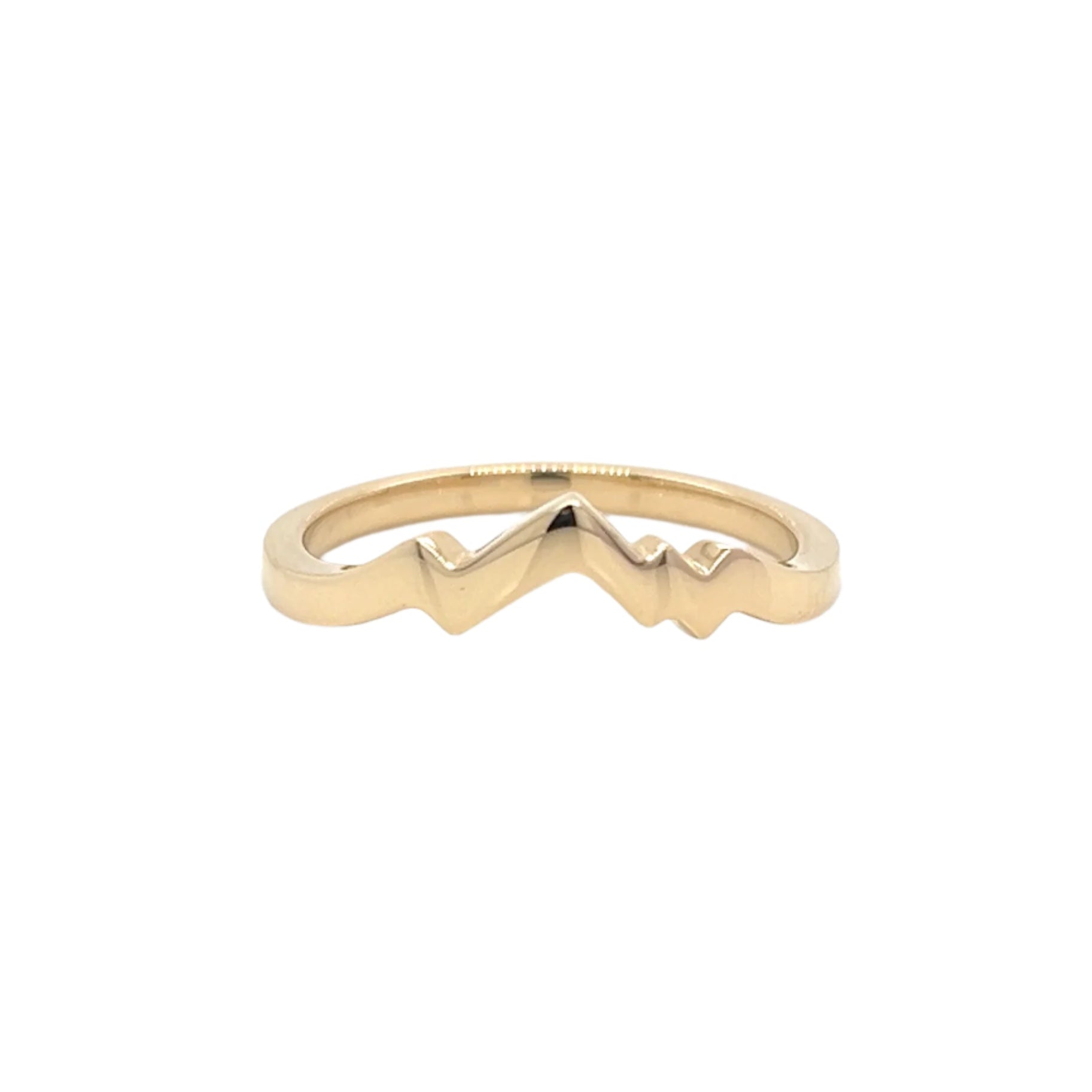 LUXE Teton Outline Ring Crafted in 18K Gold - Jackson Hole Jewelry Company
