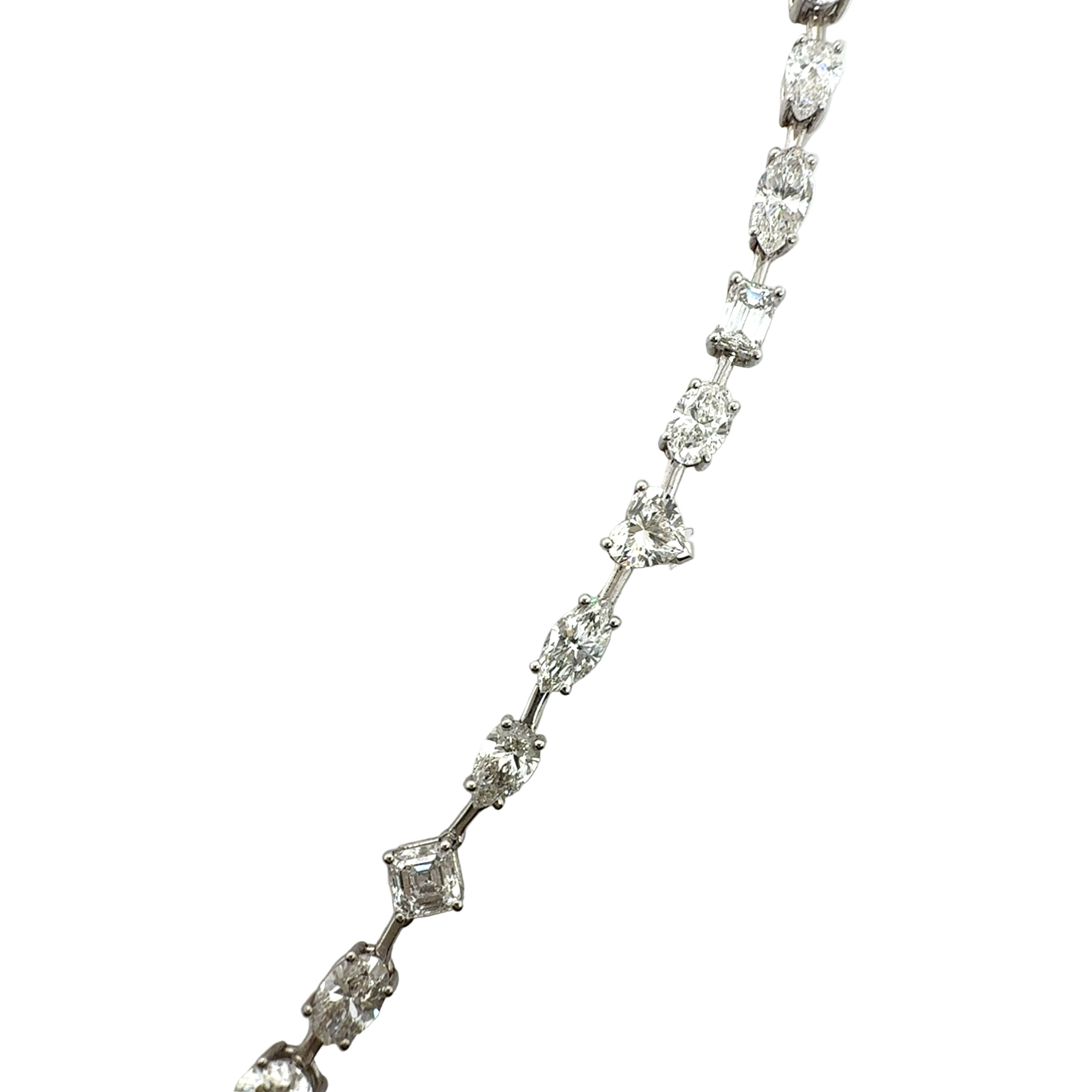 18K White & Yellow Gold Fancy Yellow and White Diamond Bar Necklace - Jackson Hole Jewelry Company
