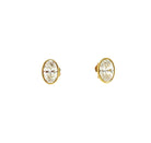 Oval Cut Diamond Stud Earrings with 18K Yellow Gold - Jackson Hole Jewelry Company