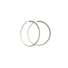 Diamonds Hoop Earrings with 18K White Gold - Jackson Hole Jewelry Company
