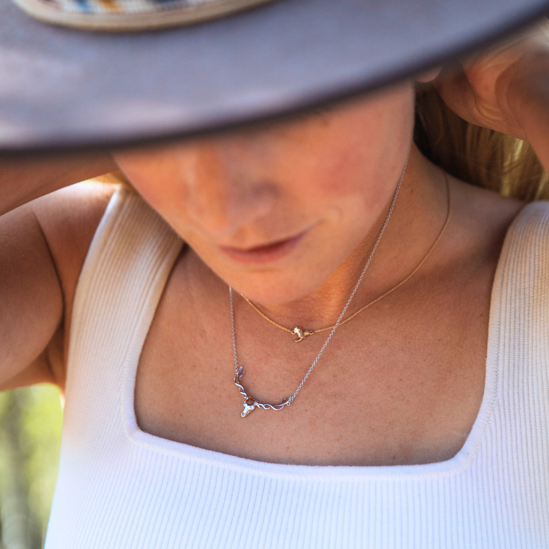 Silver Elk Antler Necklace - Jackson Hole Jewelry Company