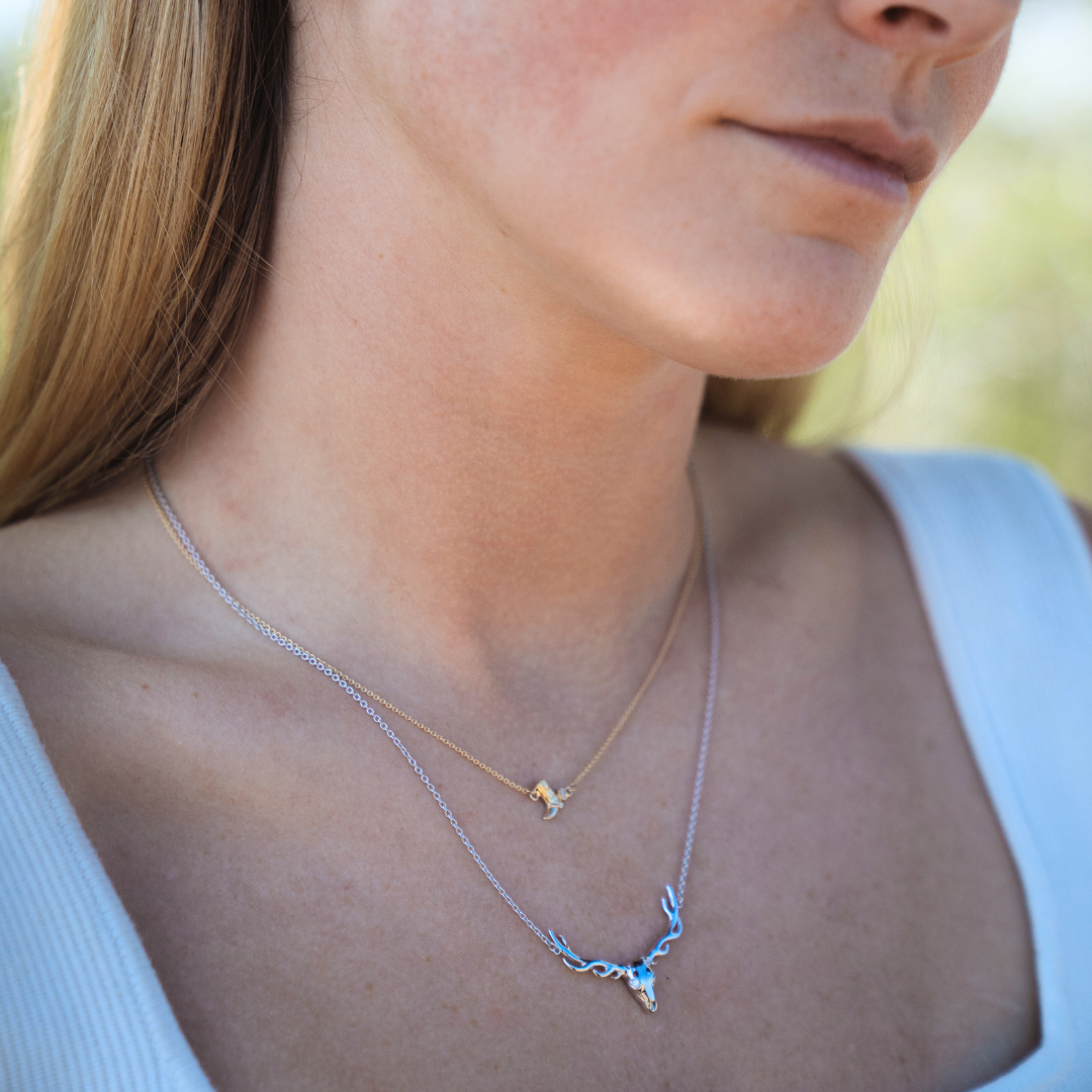 Silver Elk Antler Necklace - Jackson Hole Jewelry Company