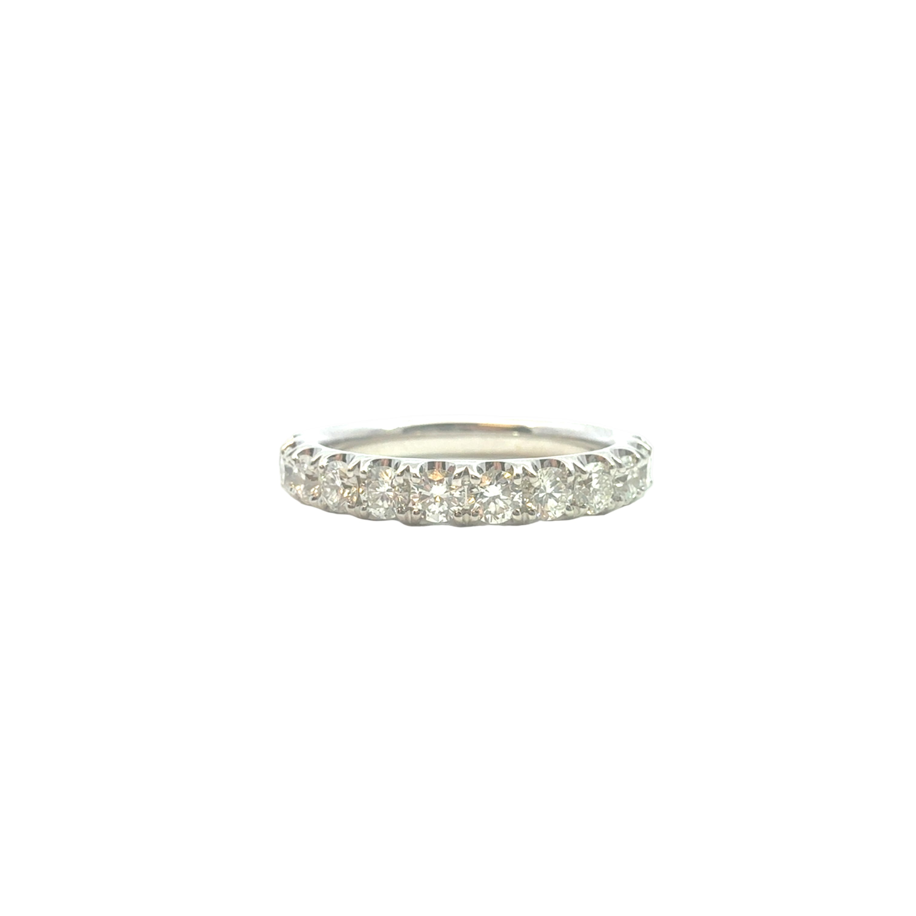 Double Shared Prong Diamond Ring 14K White Gold - Jackson Hole Jewelry Company