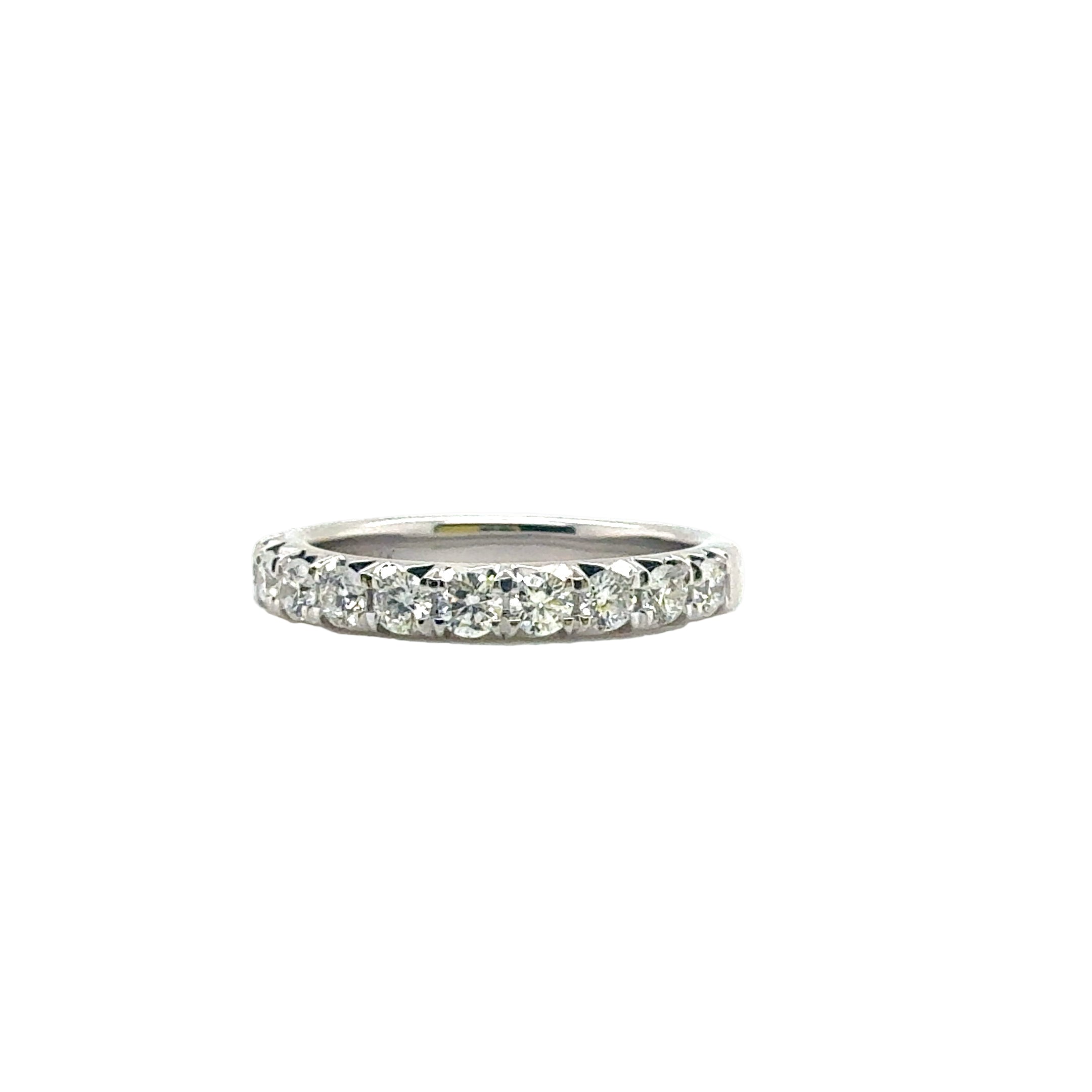 Half Eternity Diamond Band in 14K White Gold - Jackson Hole Jewelry Company