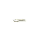 Half Way Wave Diamond Band Ring In 14K White Gold - Jackson Hole Jewelry Company