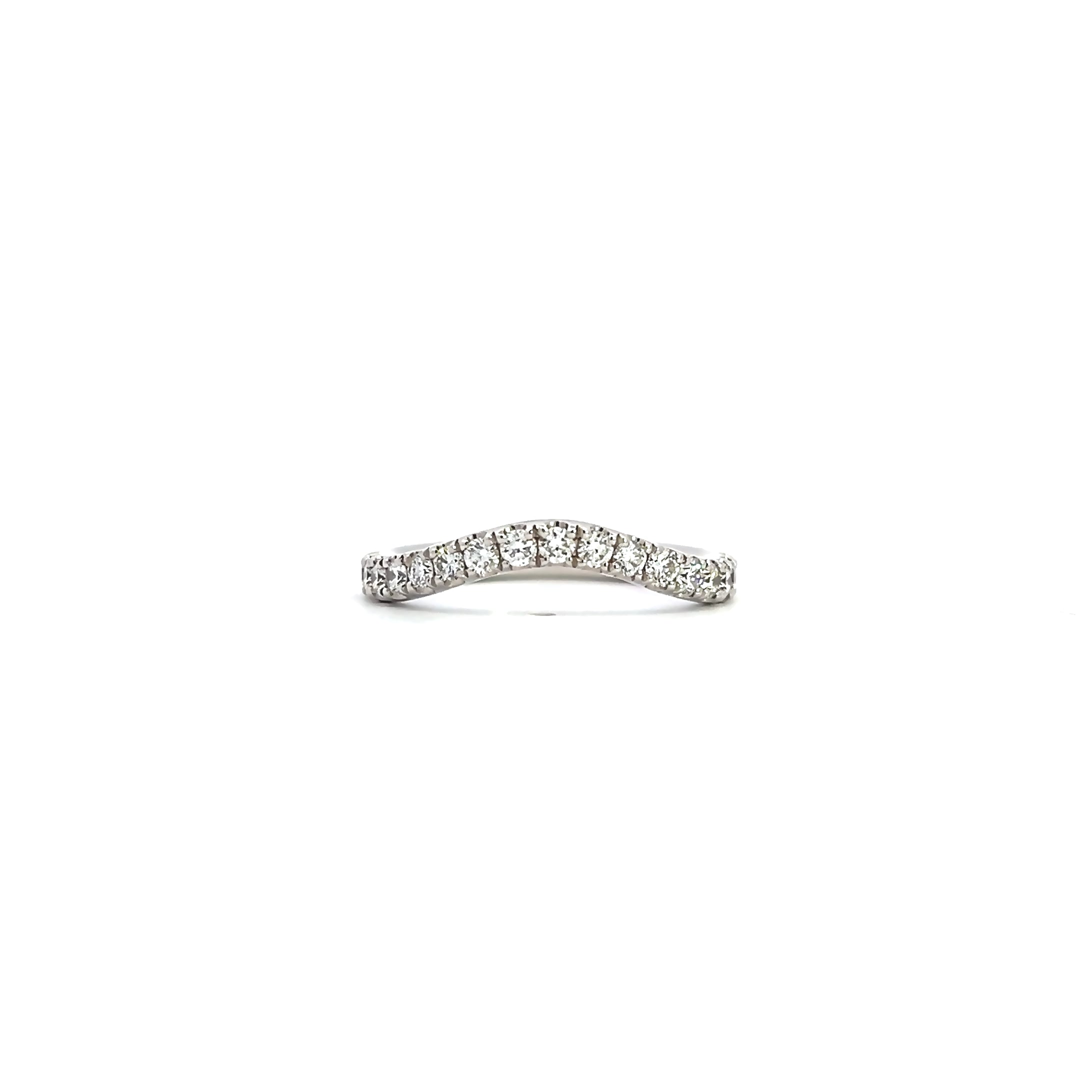 14K WHITE GOLD WAVE RING WITH .50CTTW DIAMONDS - Jackson Hole Jewelry Company