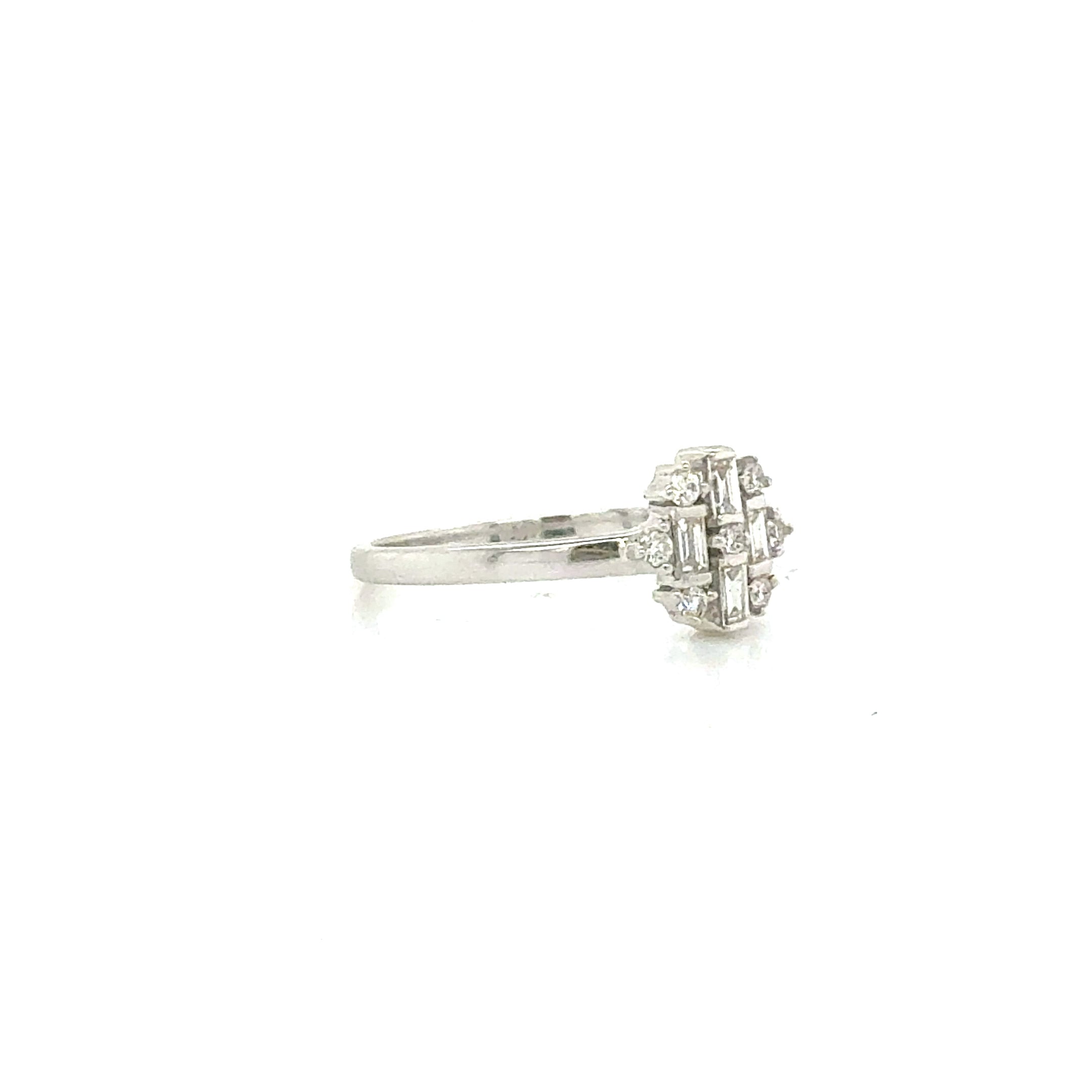 Vivaan Baguette Cut Diamond Ring in 18K White Gold - Jackson Hole Jewelry Company