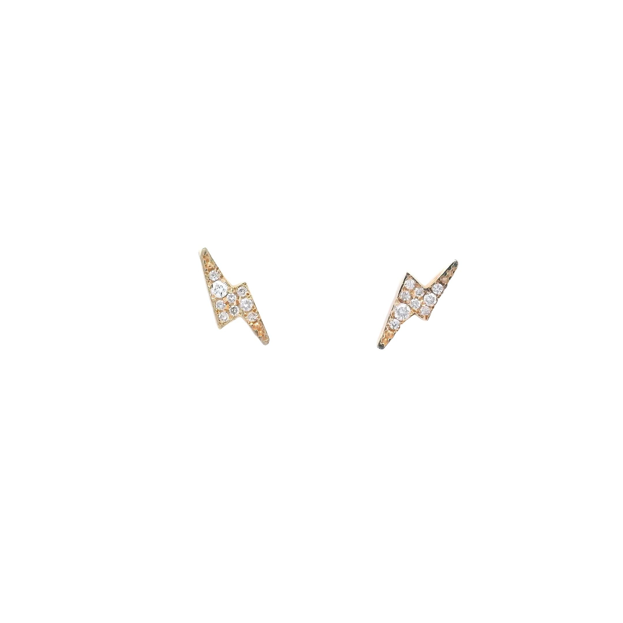AZTEC LIGHTENING BOLT STUDS IN 14K YELLOW GOLD - Jackson Hole Jewelry Company
