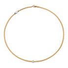 FOPE EKA 18K Gold Necklace with White Diamond Pavé Rondel - 0.19 carats - Jackson Hole Jewelry Company