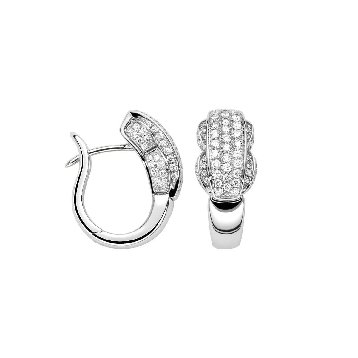FOPE EKA 18K Gold Earrings with White Diamond Pavé - 1.35 carats - Jackson Hole Jewelry Company
