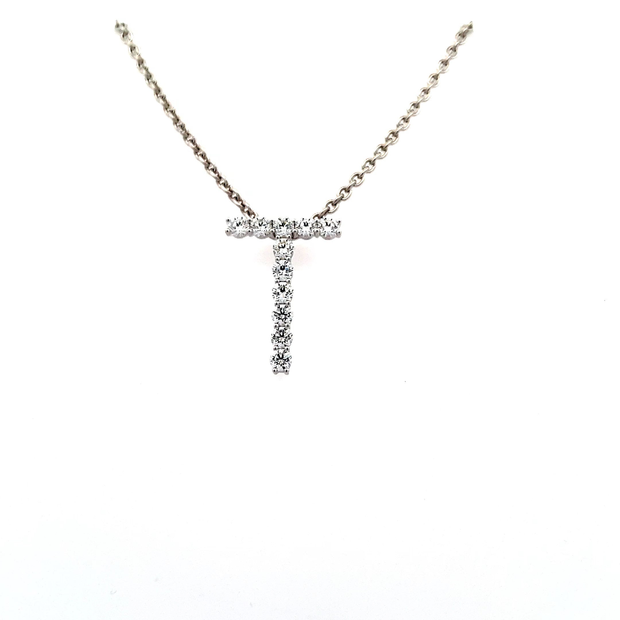 LUXE Diamond Letter Crafted in 18K White Gold - Jackson Hole Jewelry Company
