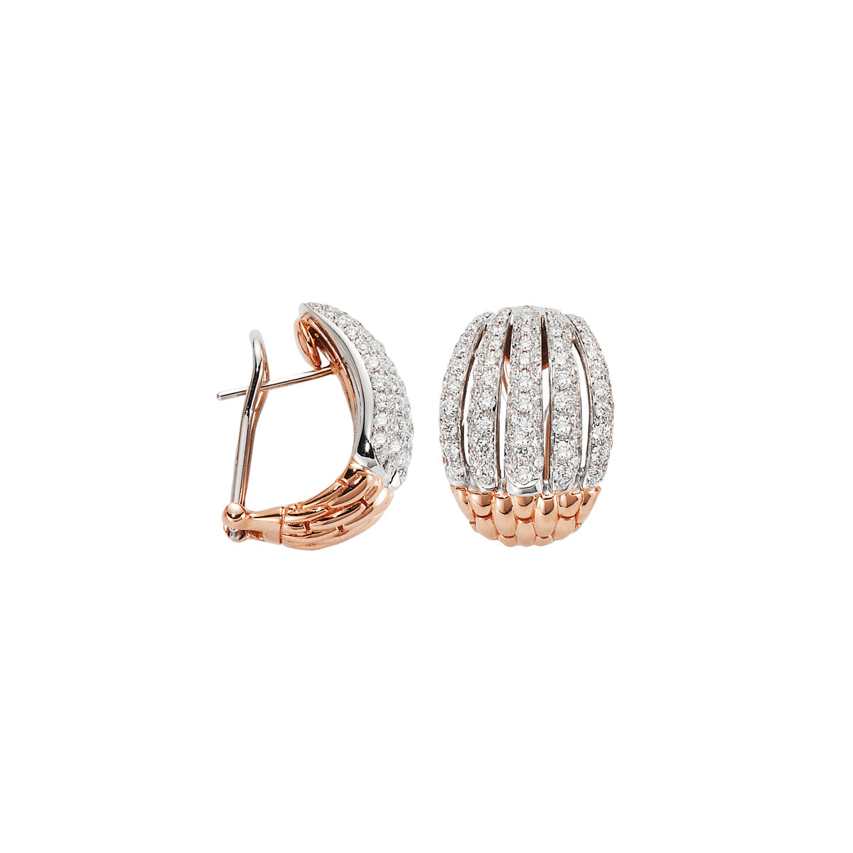 FOPE MIALUCE 18K Gold Earrings with White Diamond Pavé - 3.13 carats - Jackson Hole Jewelry Company