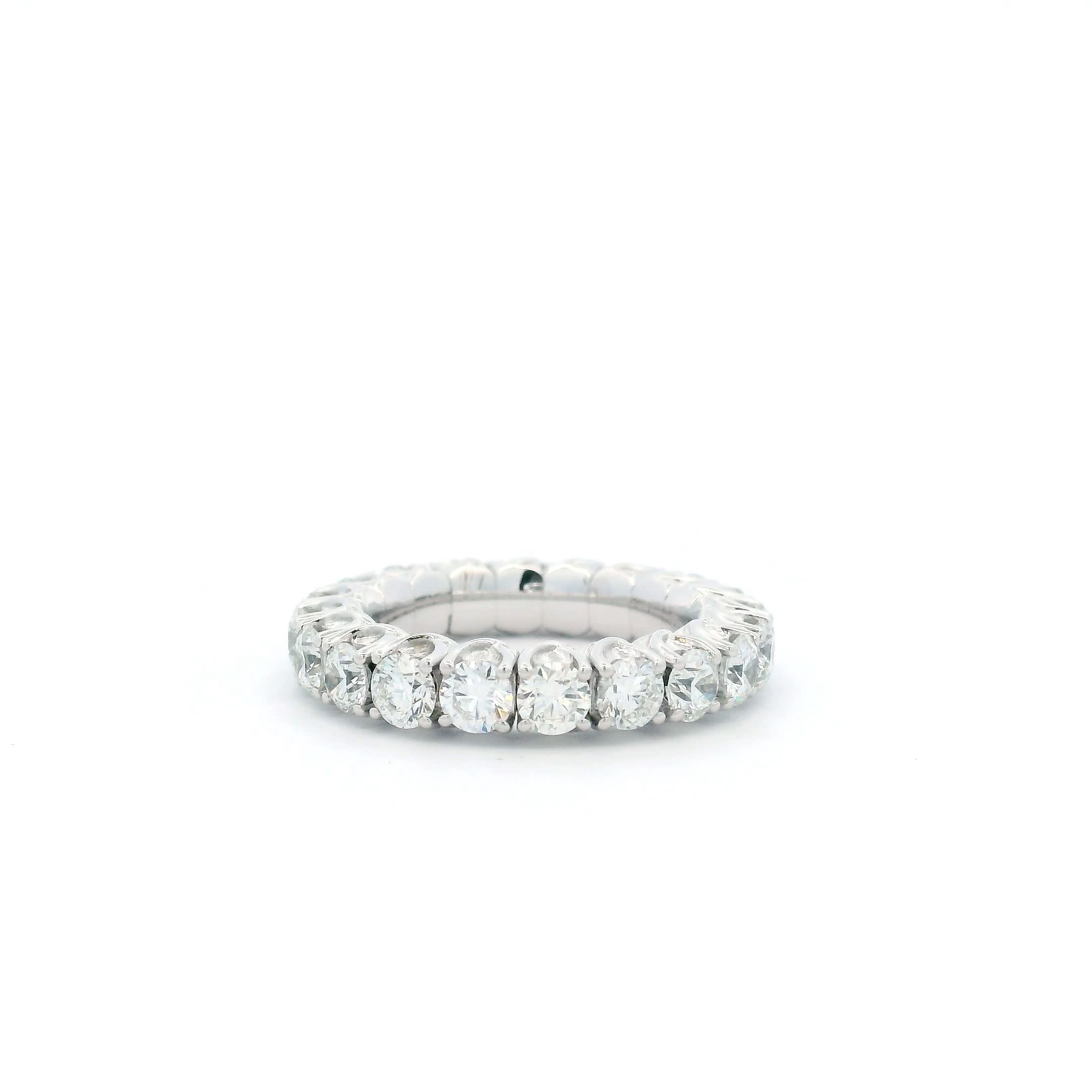 Picchotti 18k White Gold Round Diamond Eternity Xpandable Ring - Jackson Hole Jewelry Company