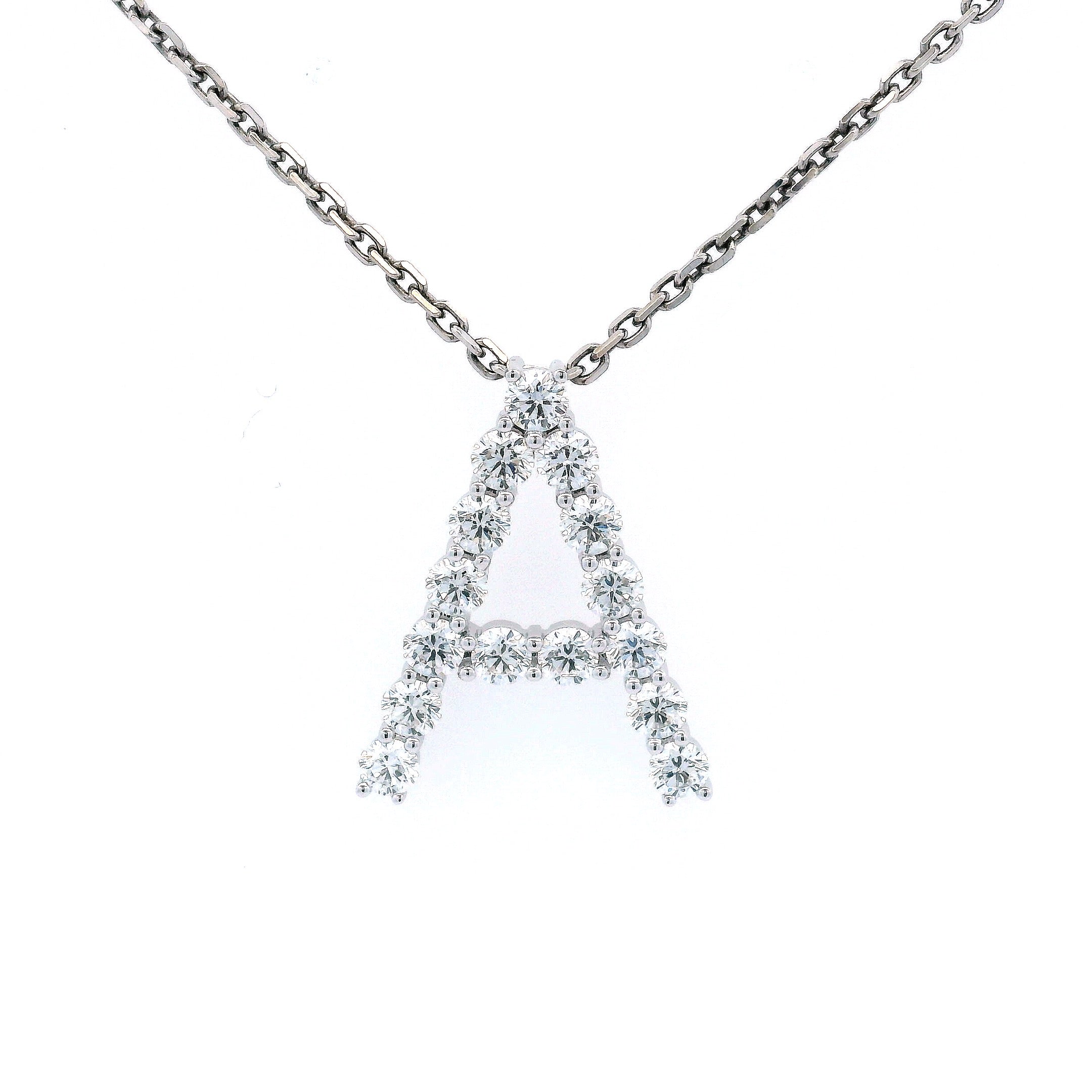 LUXE Diamond Letter Crafted in 18K White Gold - Jackson Hole Jewelry Company