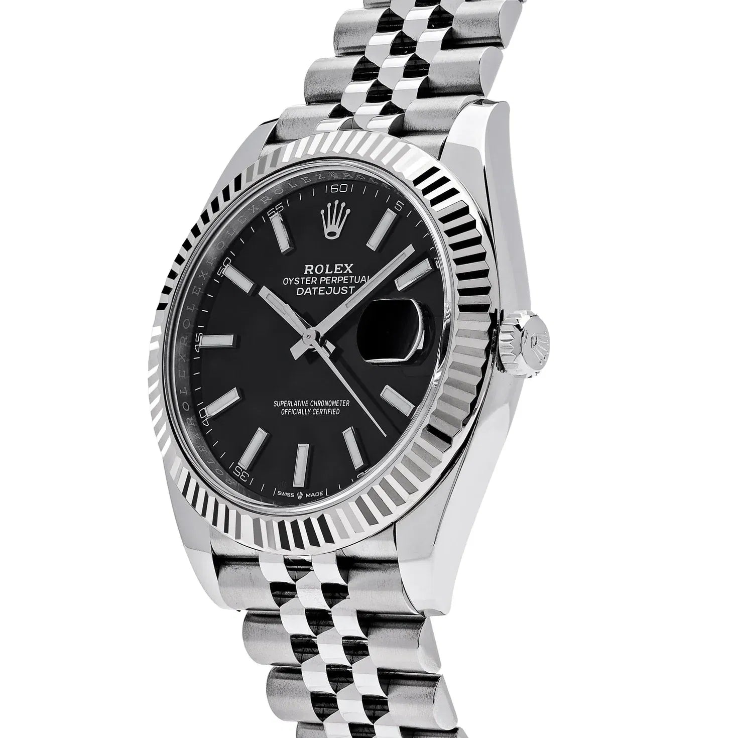 Rolex Datejust 41mm Black Dial Fluted Bezel Jubilee - Jackson Hole Jewelry Company