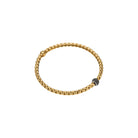 FOPE EKA 18K Gold Flex’it Bracelet with Black Diamond Pavé Rondel - 0.20 carats - Jackson Hole Jewelry Company
