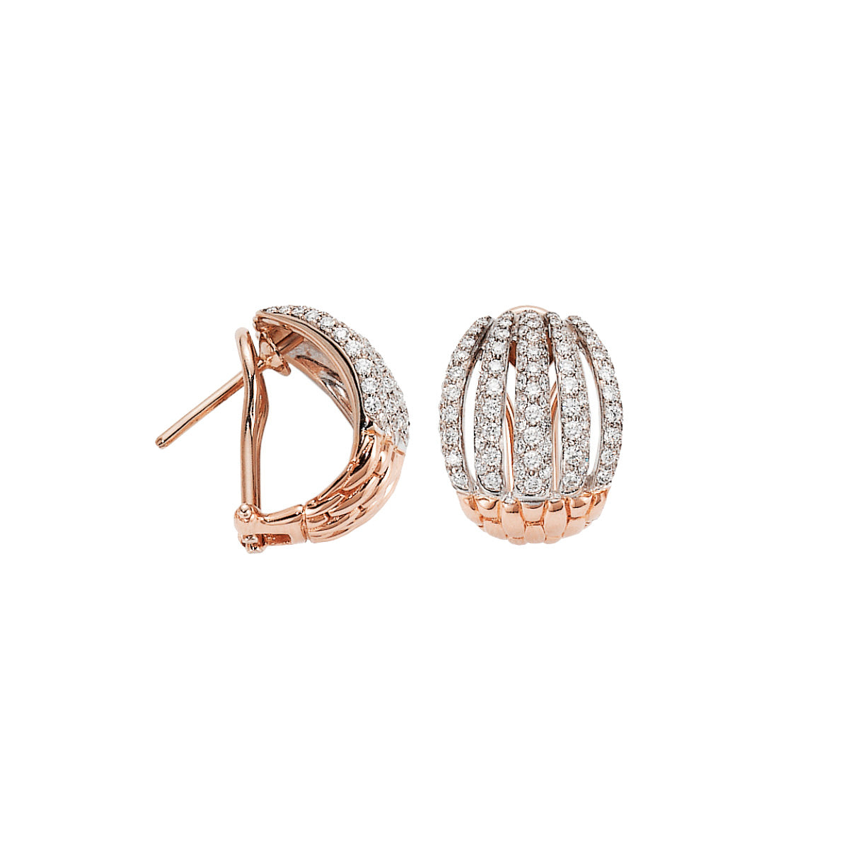 FOPE MIALUCE 18K Gold Earrings with White Diamond Pavé - 1.33 carats - Jackson Hole Jewelry Company