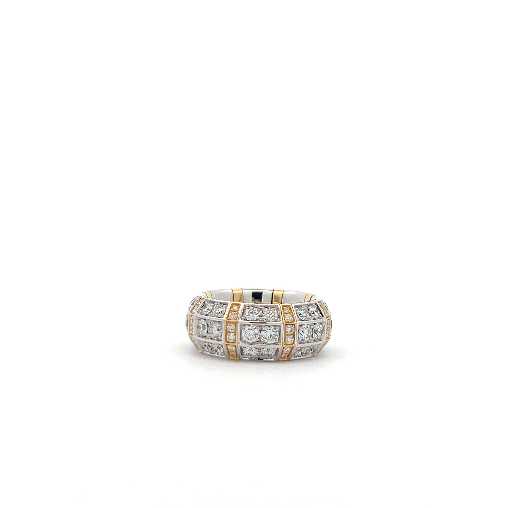 Picchiotti Xpandable™ Diamond Eternity Ring With Yellow Gold Accent - Jackson Hole Jewelry Company