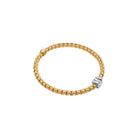 FOPE EKA 18K Gold Flex’it Bracelet with White Diamond Rondels - 0.16 carats - Jackson Hole Jewelry Company
