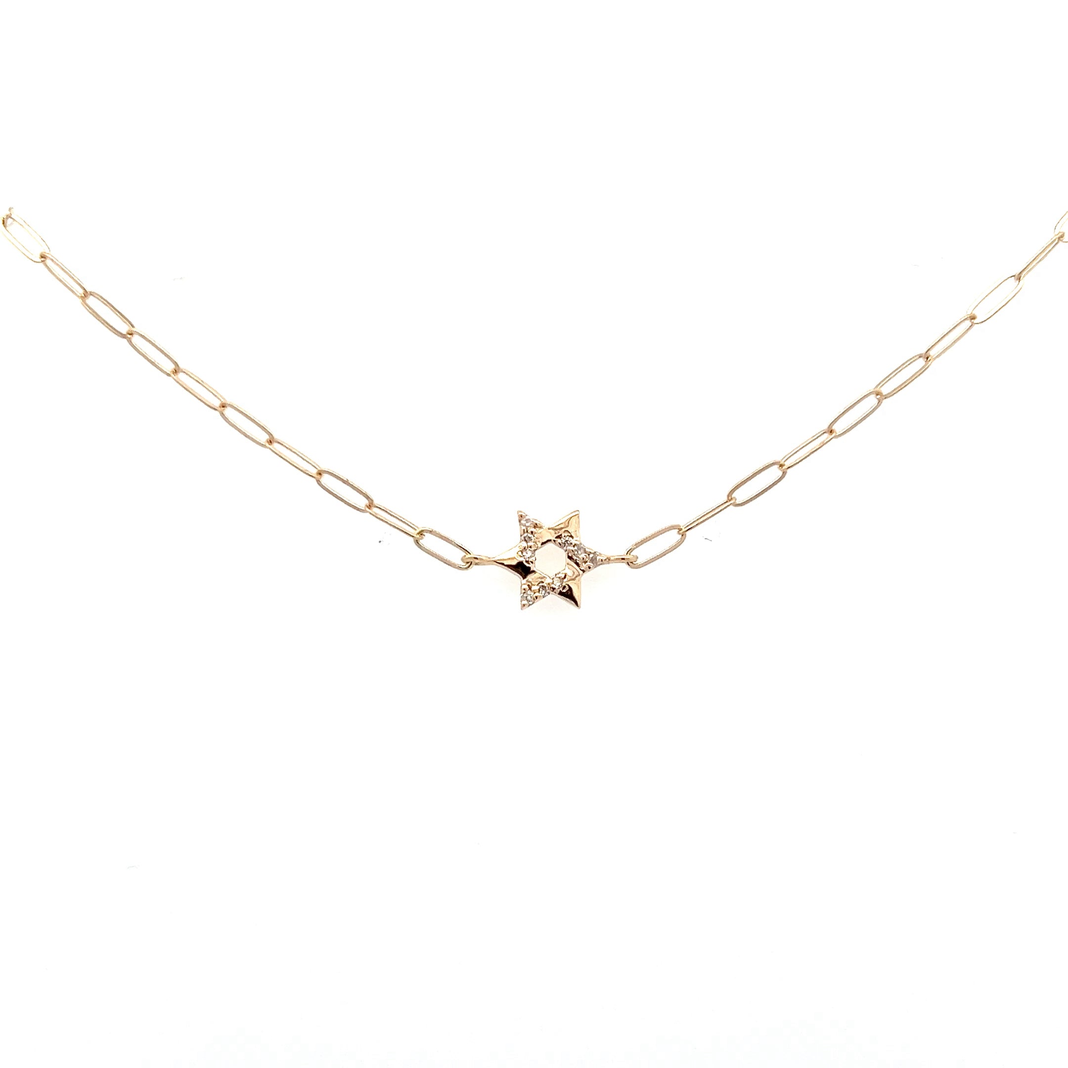 LOVE LETTER PAVE STAR OF DAVID BRACELET 14K YELLOW GOLD - Jackson Hole Jewelry Company