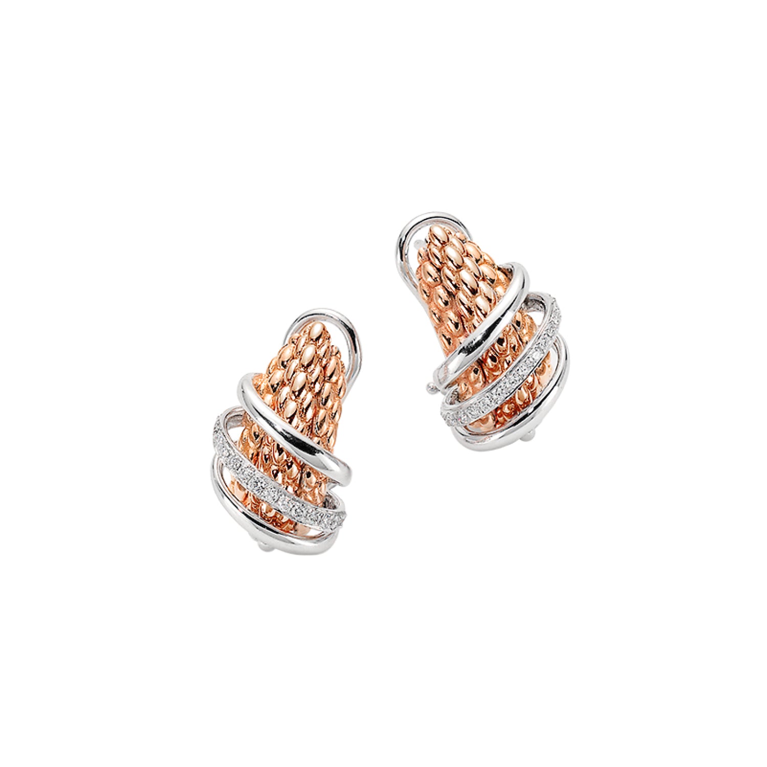 FOPE SOLO 18K Gold Earrings with White Diamonds - 0.30 carats - Jackson Hole Jewelry Company