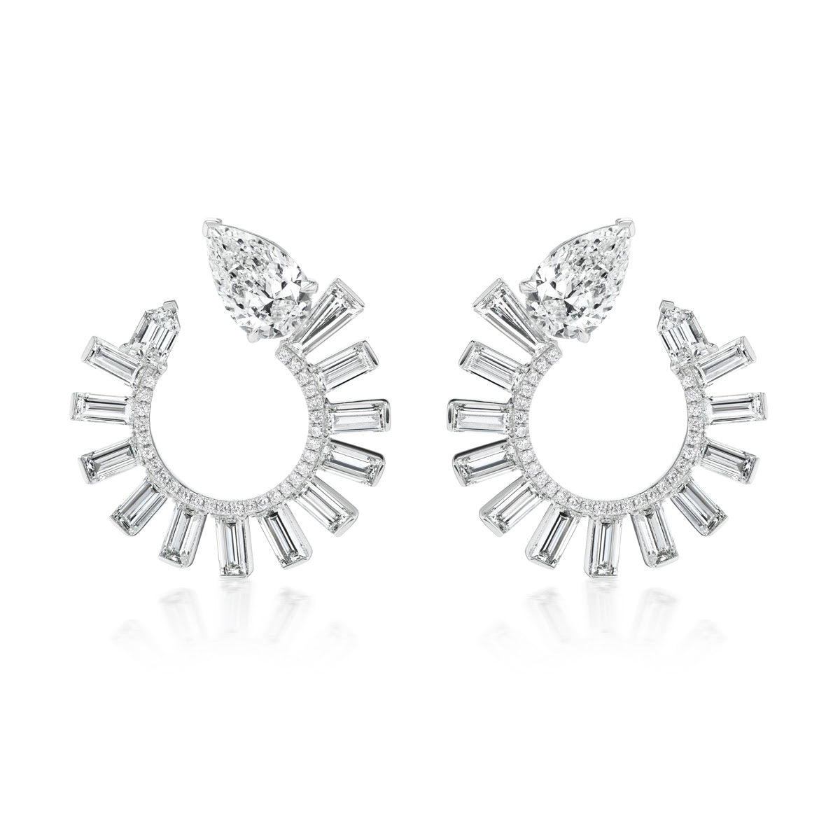 Rockefeller Fossil Diamond Hoops - Jackson Hole Jewelry Company