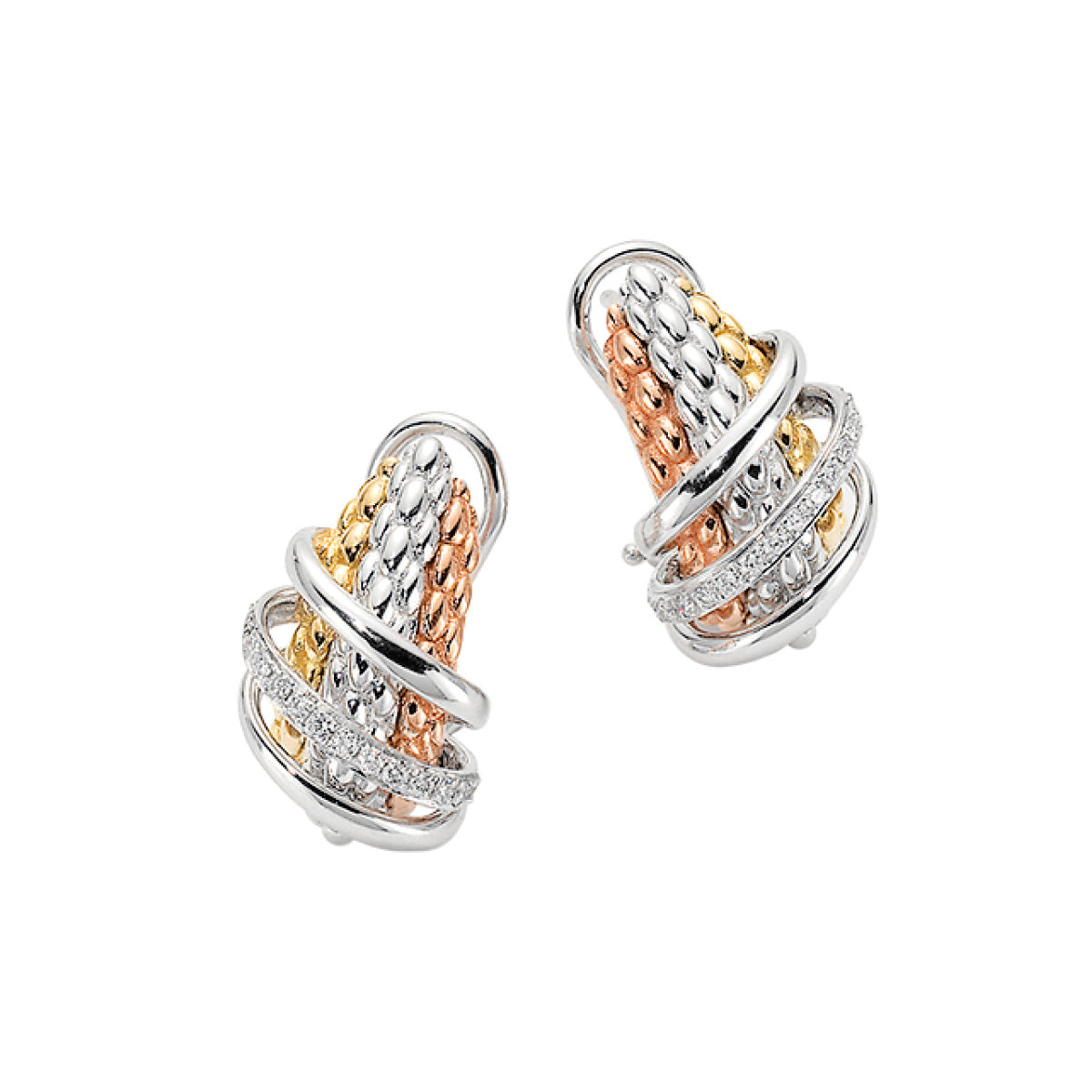 FOPE SOLO 18K Gold Earrings with White Diamonds - 0.30 carats - Jackson Hole Jewelry Company