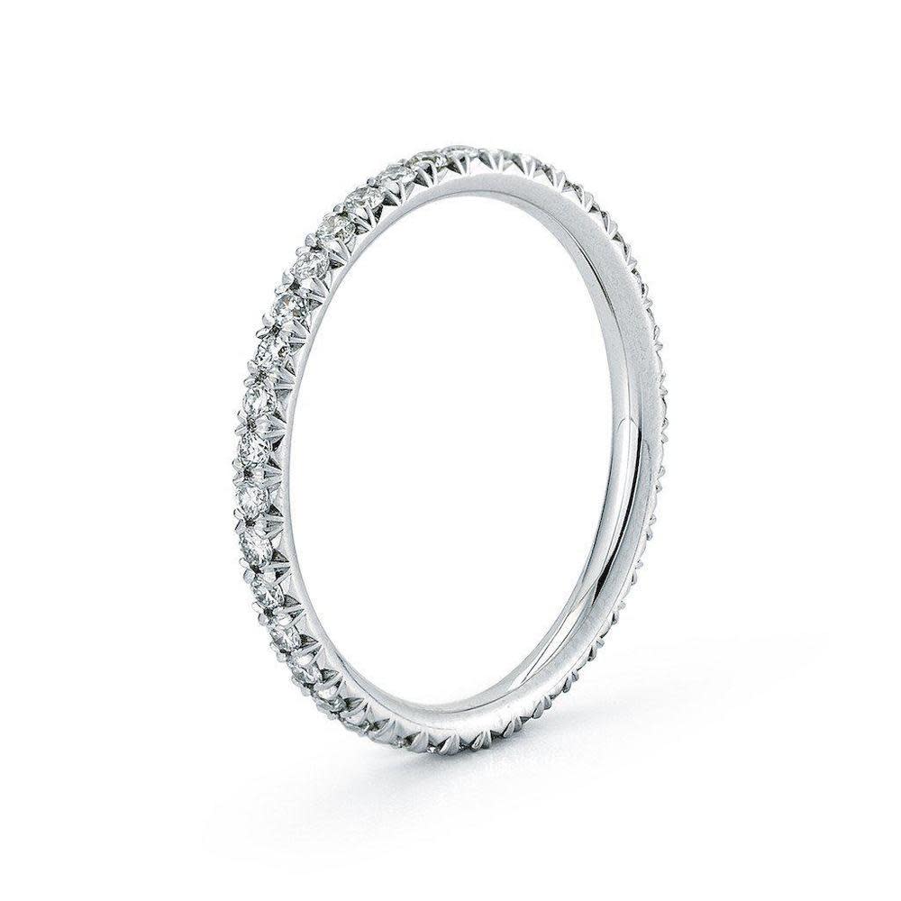 18K French Cut Diamond Pavé Eternity Band (1.5MM) - Jackson Hole Jewelry Company