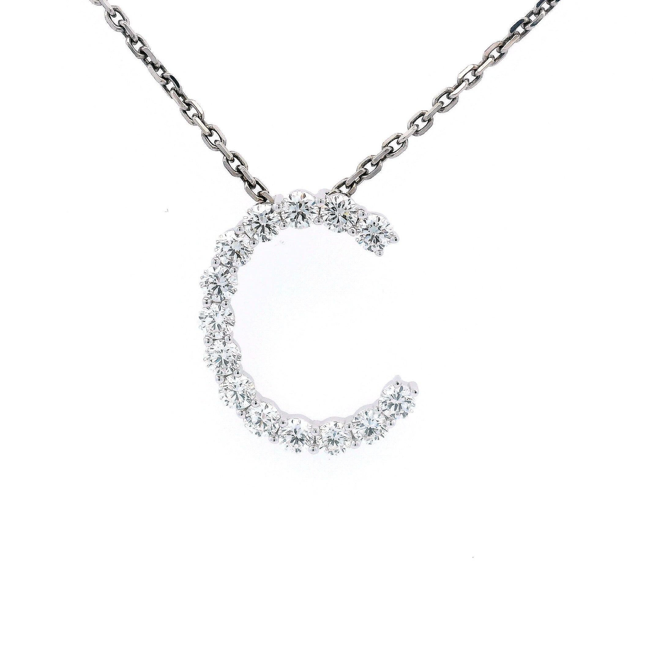 LUXE Diamond Letter Crafted in 18K White Gold - Jackson Hole Jewelry Company