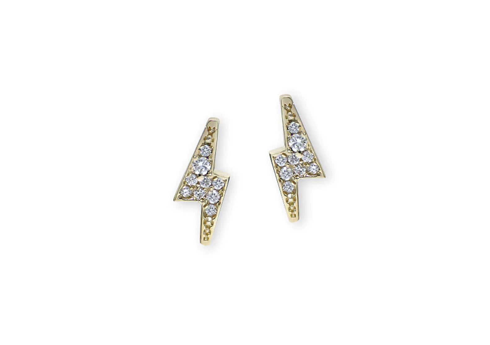 AZTEC LIGHTENING BOLT STUDS IN 14K YELLOW GOLD - Jackson Hole Jewelry Company