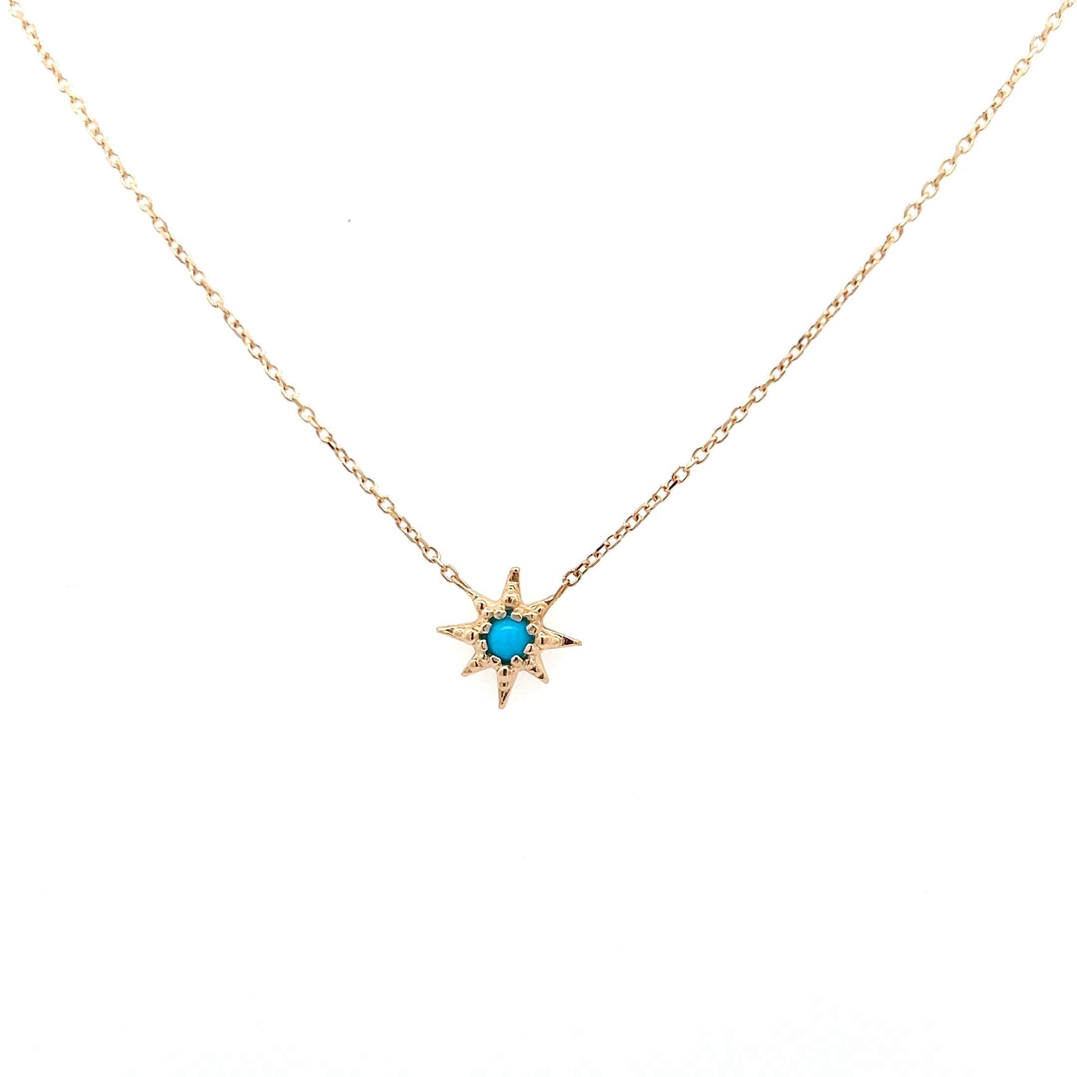 ANZIE Micro Aztec Starburst Necklace 14K Gold - Jackson Hole Jewelry Company