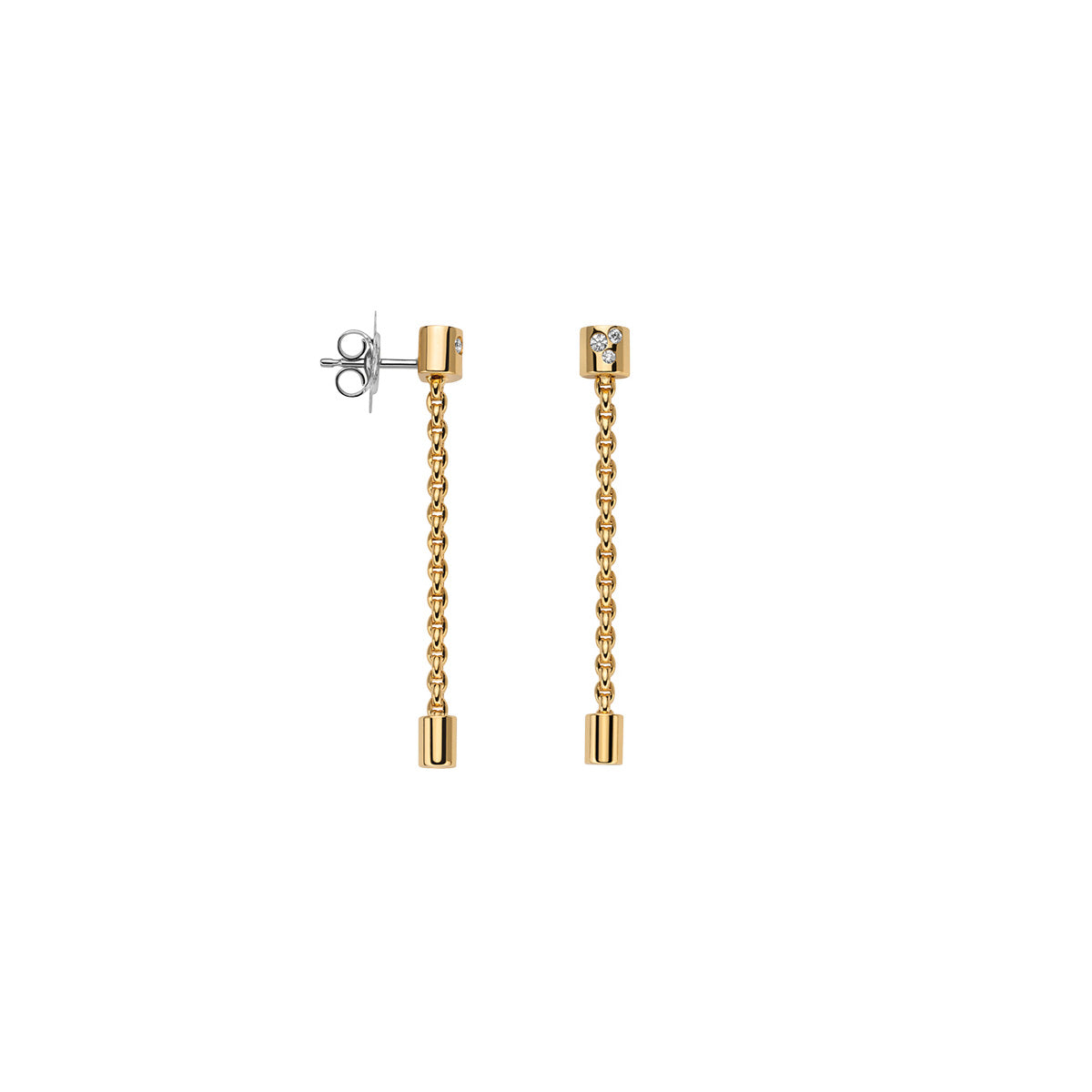 FOPE ARIA 18K Gold Drop Earrings with White Diamonds - 0.09 carats - Jackson Hole Jewelry Company