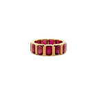 7.68 CT Emerald Cut Ruby Eternity Band in 18K Yellow Gold - Jackson Hole Jewelry Company