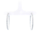 Elegant 1.50cttw Diamond Hoops in 14K White Gold - Jackson Hole Jewelry Company
